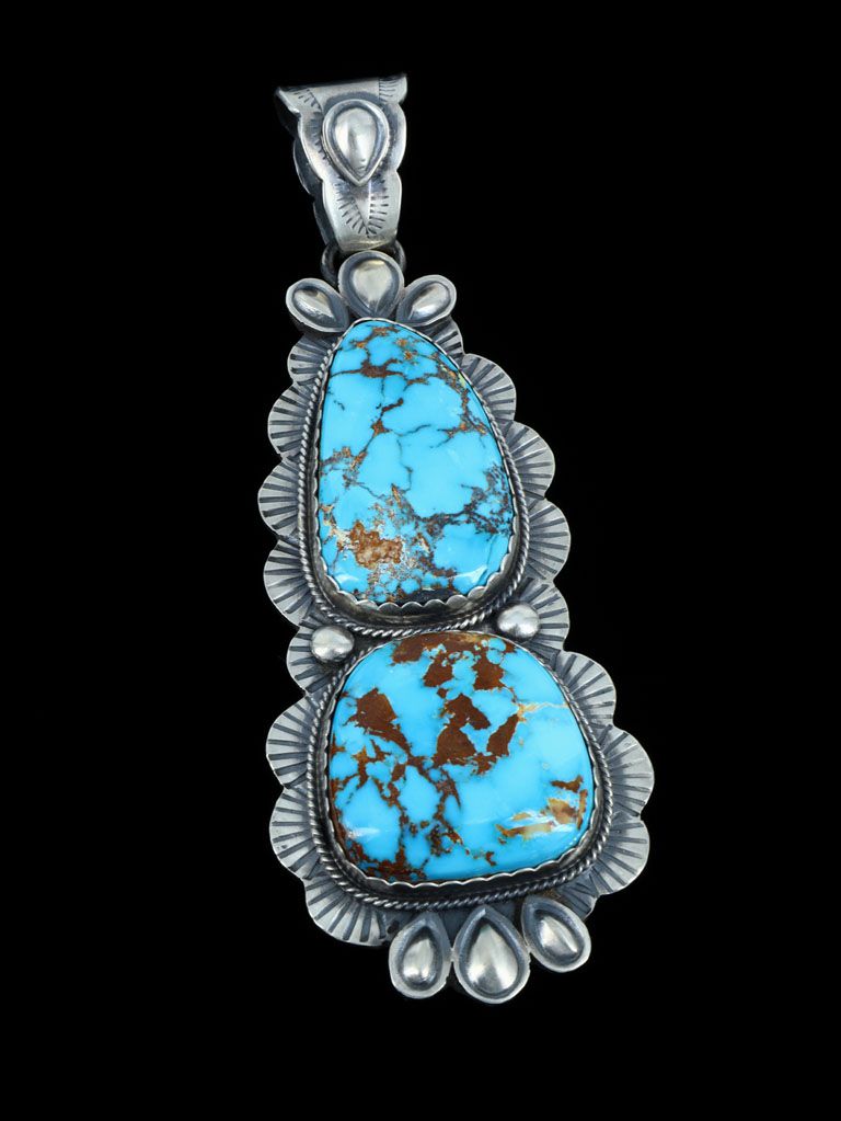 Native American Jewelry Natural Royston Turquoise Pendant - PuebloDirect.com