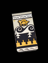 Estate Native American Sterling Silver and Gold Overlay Money Clip