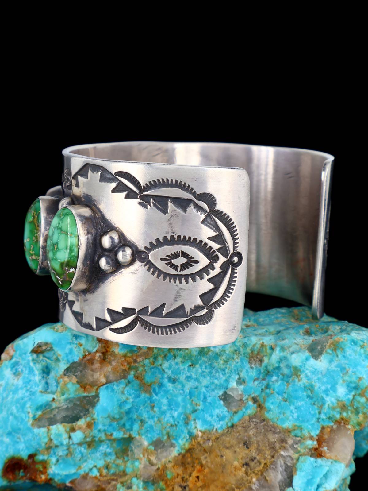 Native American Jewelry Sonoran Gold Turquoise Cuff Bracelet - PuebloDirect.com