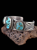 Native American Jewelry Kingman Turquoise Cuff Bracelet - PuebloDirect.com