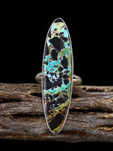 Sterling Silver Blackjack Turquoise Ring, Size 9 - PuebloDirect.com