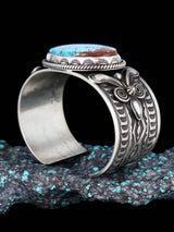 Navajo Jewelry Pulsera Thunderbird de plata de ley con turquesa Dry Creek