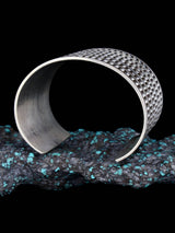 Native American Sterling Silver Stamped Cuff Bracelet