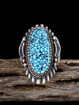 Navajo Sculpted Kingman Turquoise Ring Size 11