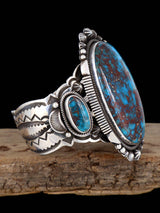 Native American Jewelry Sterling Silver Turquoise Cuff Bracelet