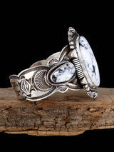 Bijoux indiens amérindiens Bracelet manchette en buffle blanc