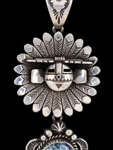 Native American Sterling Silver Apache Turquoise Kachina Pendant