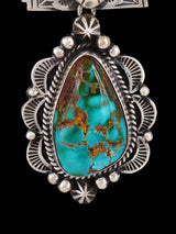 Native American Sterling Silver Royston Turquoise Kachina Pendant