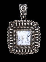Native American Sterling Silver White Buffalo Pendant