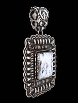 Native American Sterling Silver White Buffalo Pendant