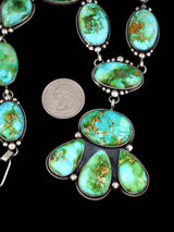 Collar Y Lariat Turquesa de Oro Sonorense de Nativos Americanos