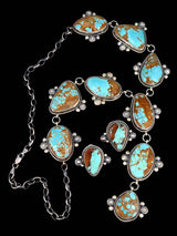Native American Jewelry #8 Turquoise Lariat Necklace Set