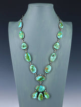 Collar Y Lariat Turquesa de Oro Sonorense de Nativos Americanos