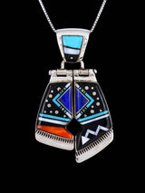 Collier d'onyx en argent sterling amérindien Estate