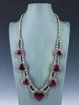 Juego de collar y aretes de color turquesa Kingman de joyería nativa americana
