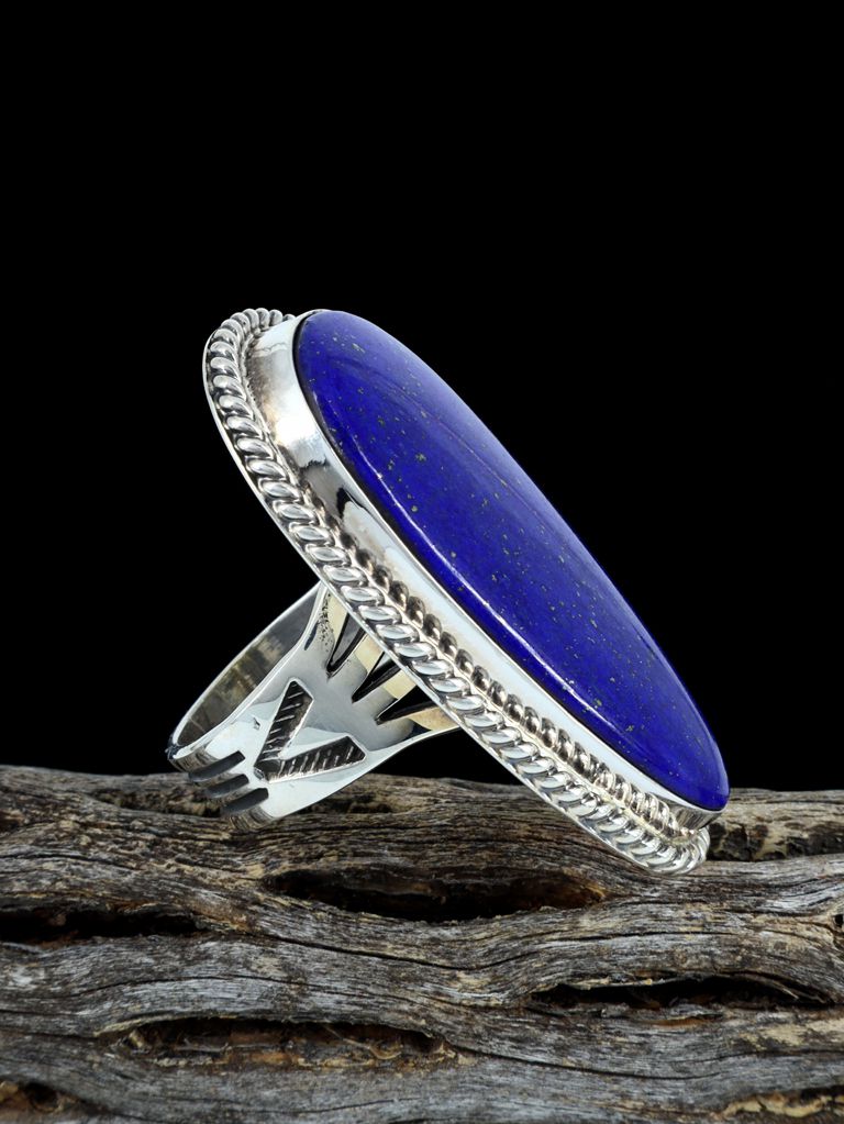 Native American Lapis Ring, Size 10 - PuebloDirect.com