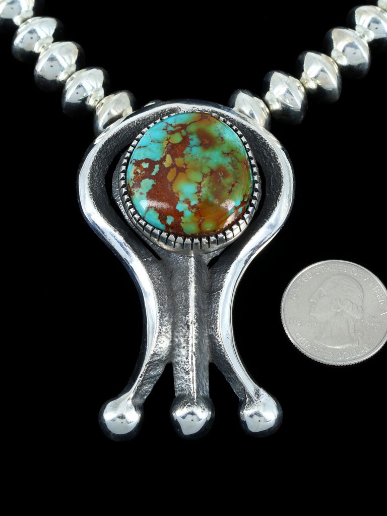 Native American Jewelry Royston Turquoise Beaded Necklace - PuebloDirect.com