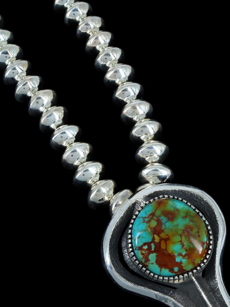 Native American Jewelry Royston Turquoise Beaded Necklace - PuebloDirect.com