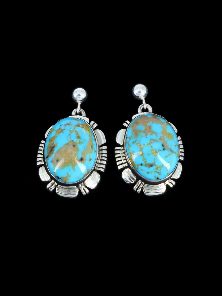 Turquoise Native American Jewelry Post Earrings - PuebloDirect.com