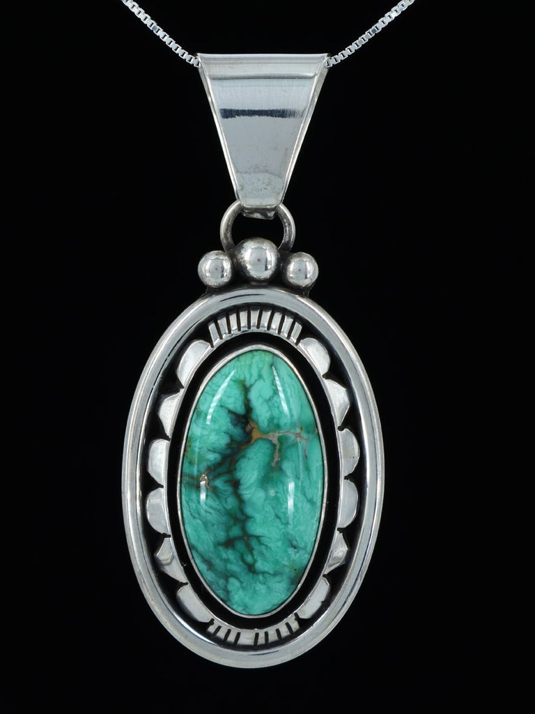 Native American Jewelry New Lander Variscite Pendant - PuebloDirect.com