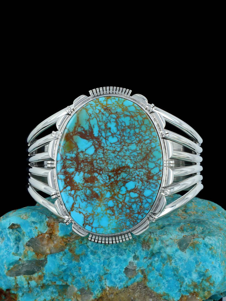 Native American Jewelry Manassa Turquoise Cuff Bracelet - PuebloDirect.com