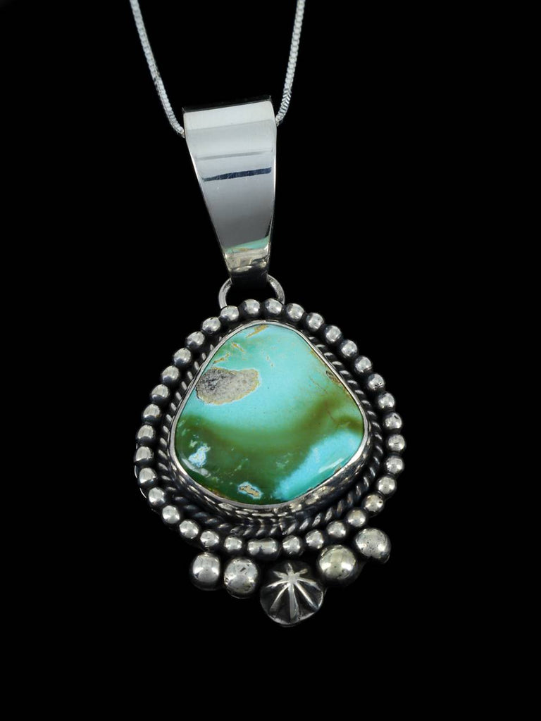 Native American Sterling Silver Royston Turquoise Pendant - PuebloDirect.com