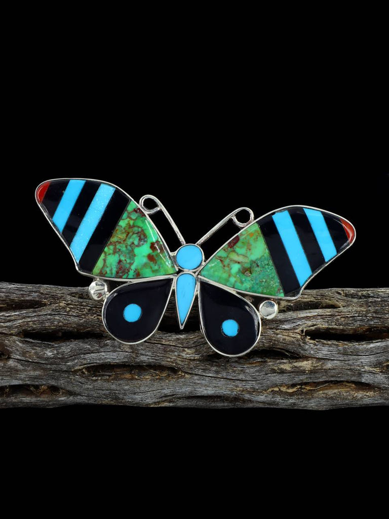 Butterfly Zuni Inlay Ring Size 8 1/2 - PuebloDirect.com