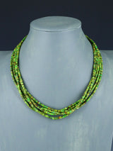 18" Native American Five Strand Mojave Turquoise Necklace - PuebloDirect.com