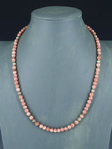 Native American Rhodochrosite and Sterling Silver Bead Necklace
