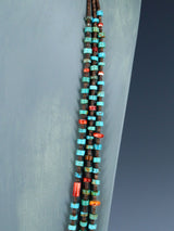 Native American Jewelry Turquoise and Spiny Oyster Necklace - PuebloDirect.com