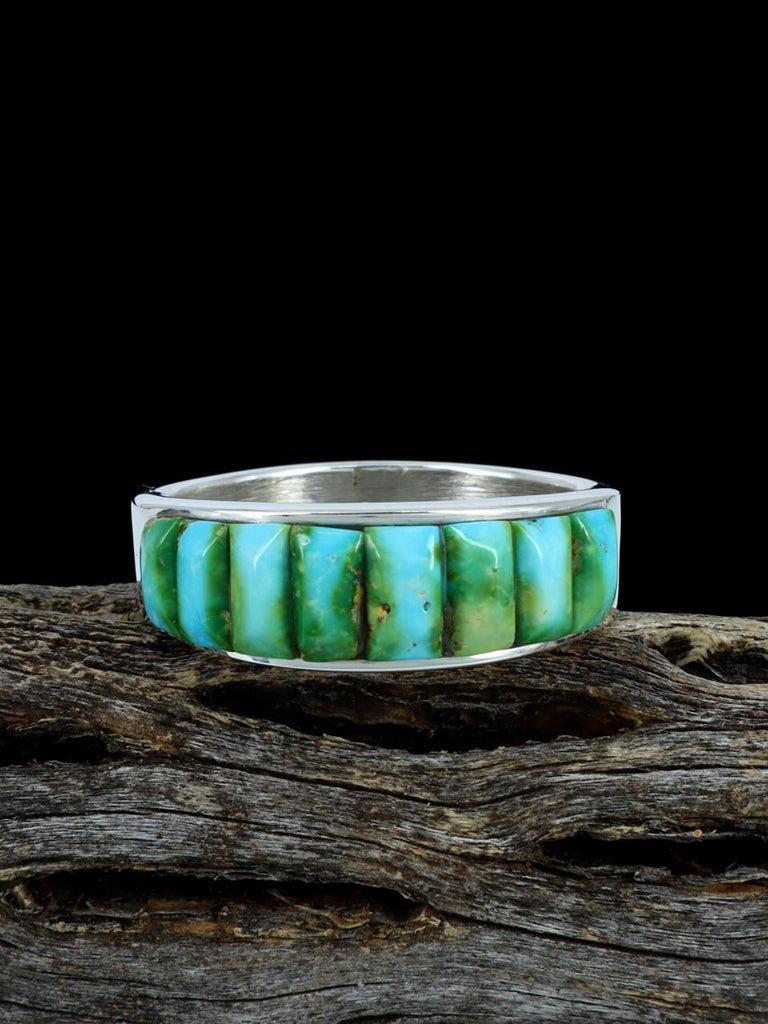 Sonoran Gold Turquoise Cobblestone Inlay Ring, Size 12 1/2 - PuebloDirect.com