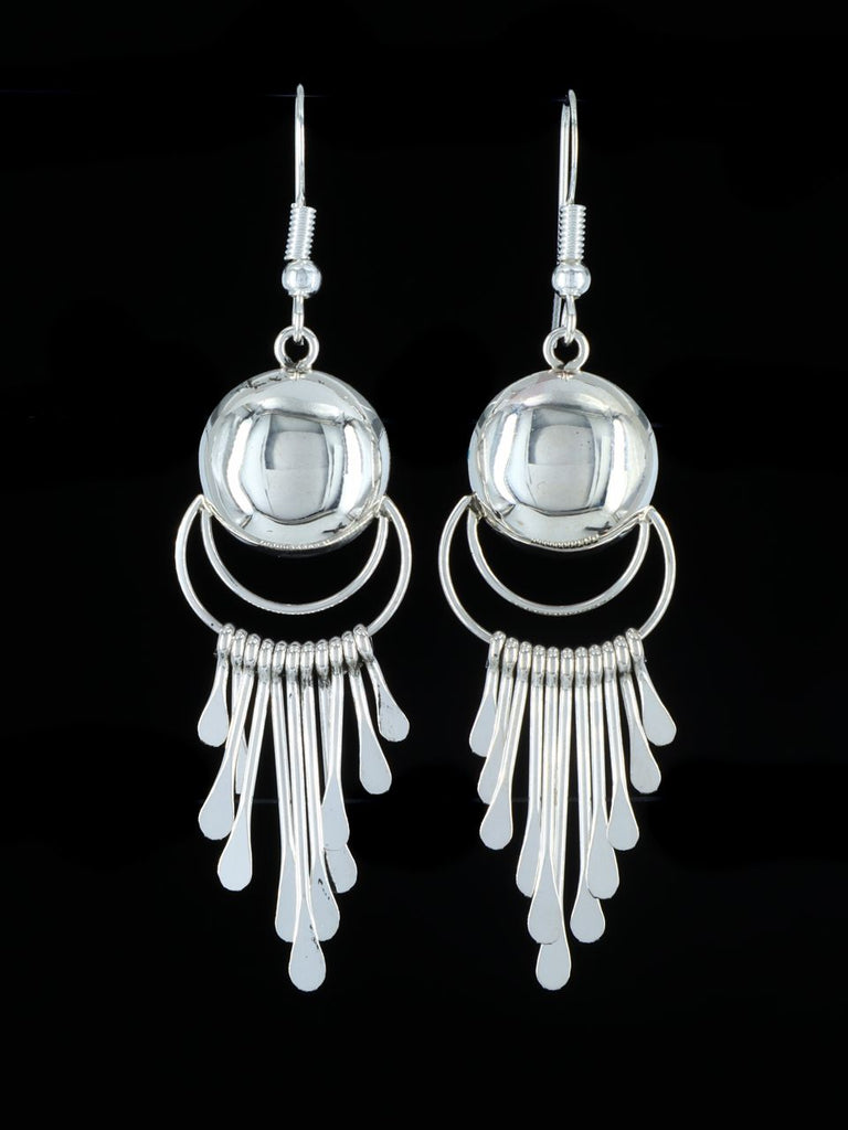 Navajo Sterling Silver Waterfall Dangle Earrings - PuebloDirect.com