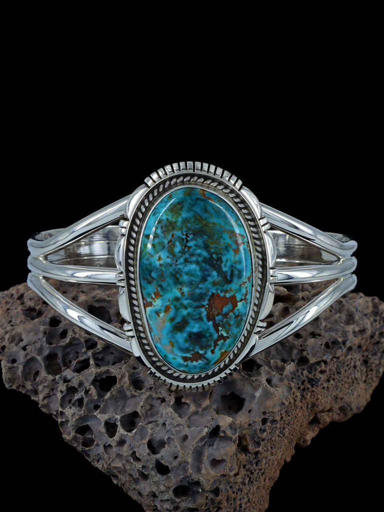 Native American Jewelry Natural Sierra Nevada Turquoise Cuff Bracelet - PuebloDirect.com