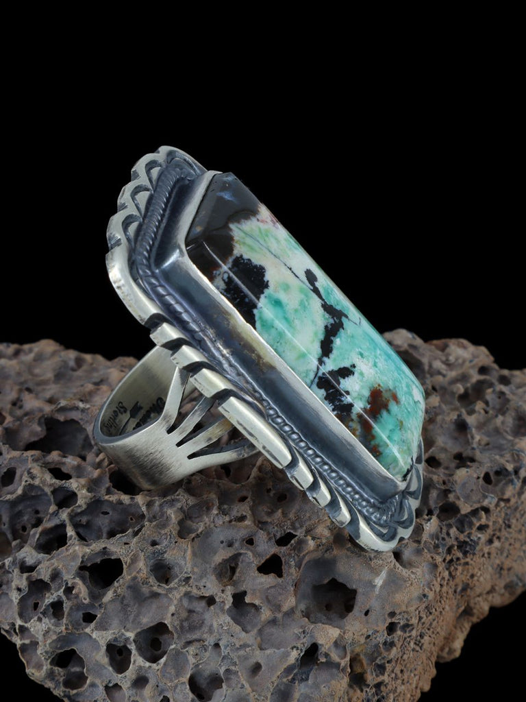 Native American Opalized Petrified Wood Ring, Size 7 - PuebloDirect.com