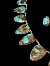 Native American Jewelry Boulder Turquoise Necklace Set - PuebloDirect.com