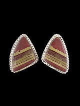 Navajo Imperial Jasper Sterling Silver Earrings - PuebloDirect.com