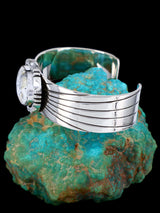 Navajo Sterling Silver White Buffalo Bracelet