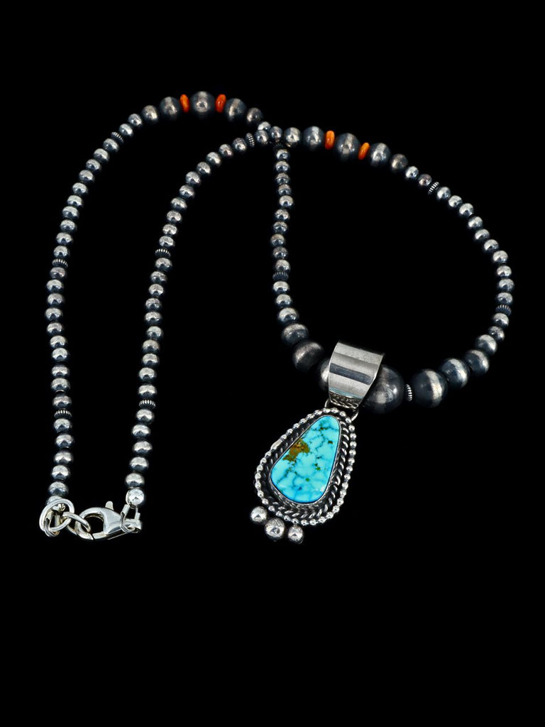 Native American Jewelry Kingman Turquoise Beaded Necklace - PuebloDirect.com