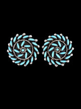 Native American Jewelry Zuni Turquoise Post Earrings