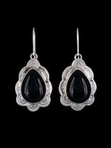 Pendientes colgantes de plata de ley de charoita nativa americana