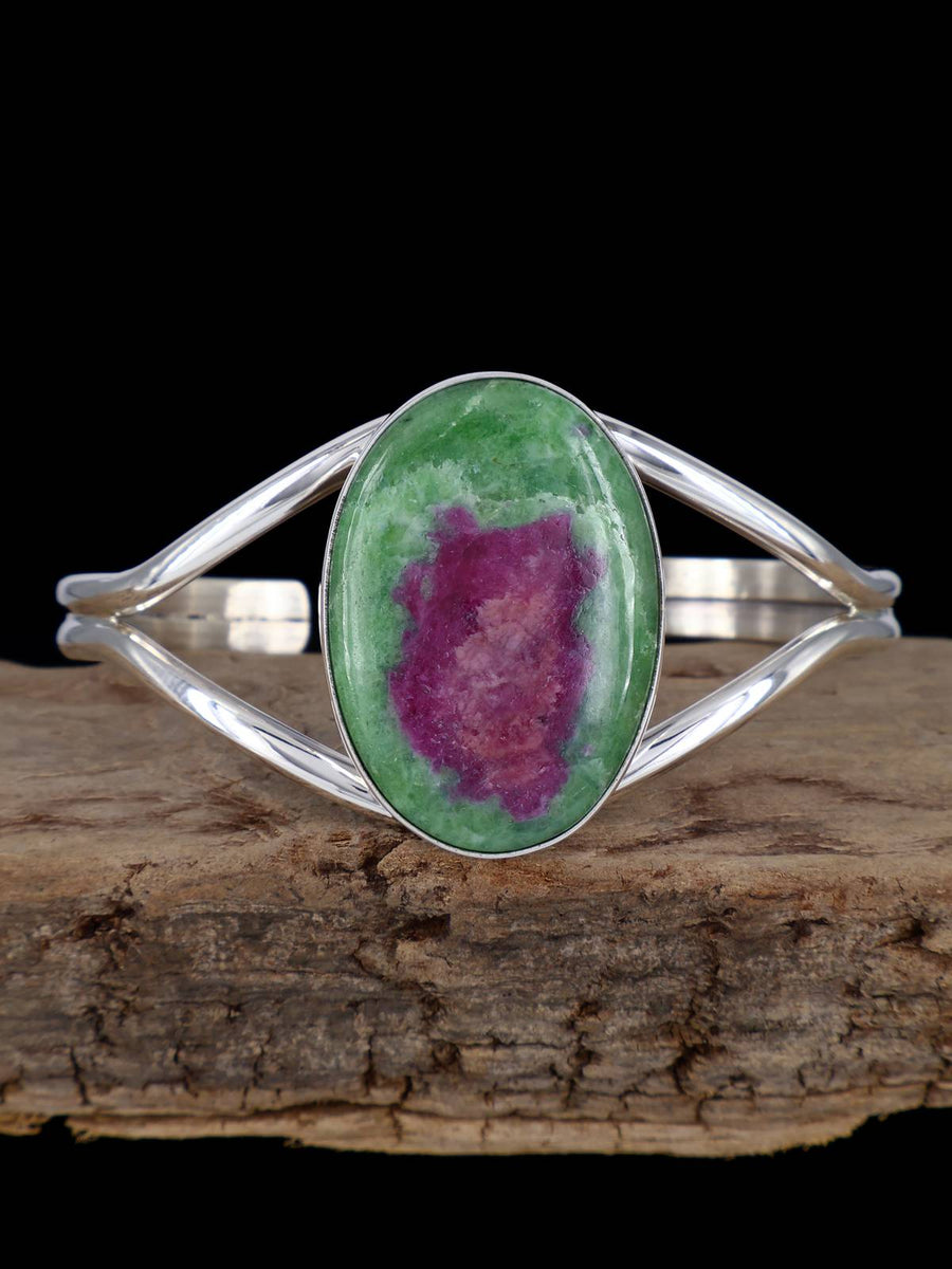 Native American Ruby in Zoisite Sterling Silver Cuff Bracelet ...