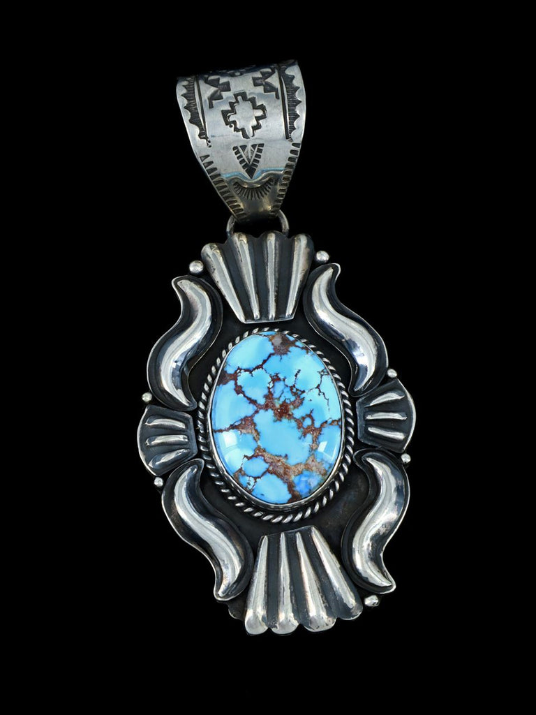 Native American Jewelry Golden Hill Turquoise Pendant - PuebloDirect.com