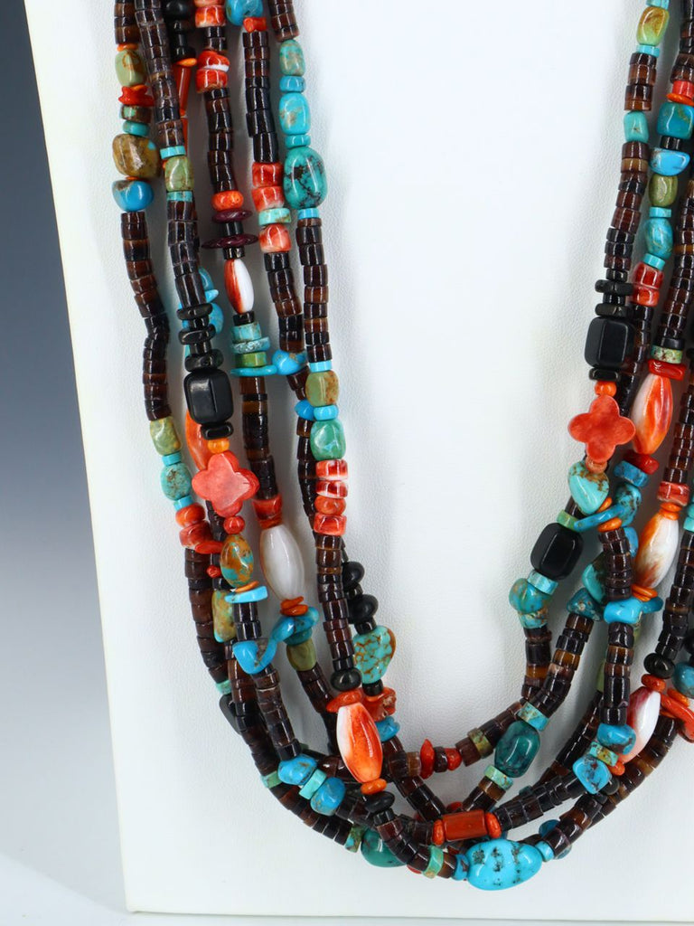 Native American Jewelry Santo Domingo Penn Shell Treasure Necklace - PuebloDirect.com