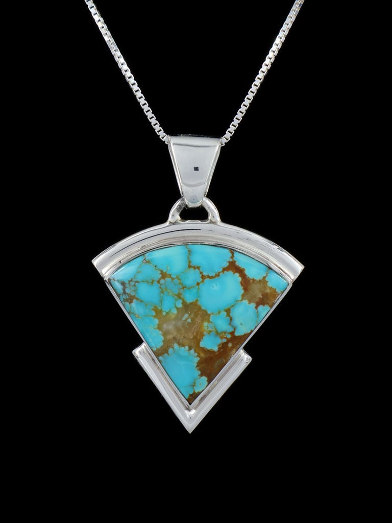 Native American Sterling Silver Turquoise Pendant - PuebloDirect.com