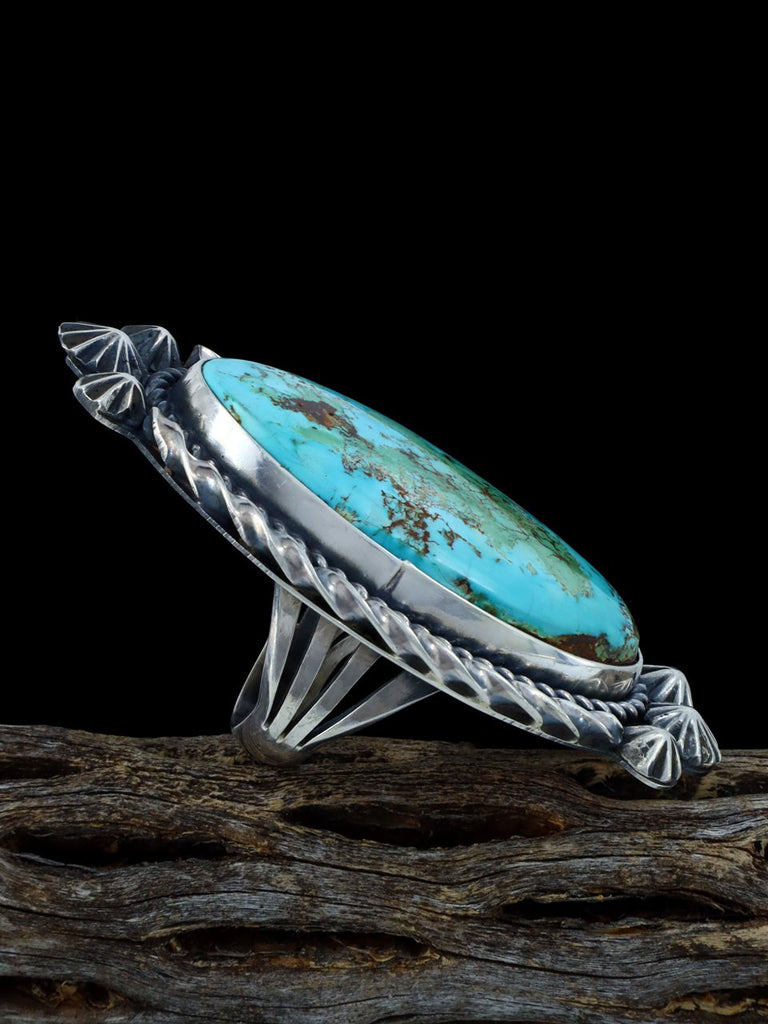 Navajo Natural Royston Turquoise Ring, Size 8 - PuebloDirect.com