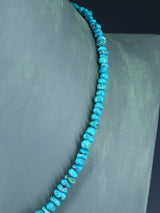 Collier turquoise à brin unique de bijoux indiens amérindiens de 22 pouces