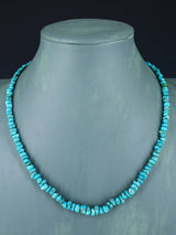 Collier turquoise à brin unique de bijoux indiens amérindiens de 22 pouces