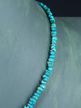 Collier turquoise à brin unique de bijoux indiens amérindiens de 22 pouces