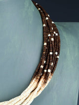 Ensemble de colliers amérindiens Santo Domingo Ombre Heishi