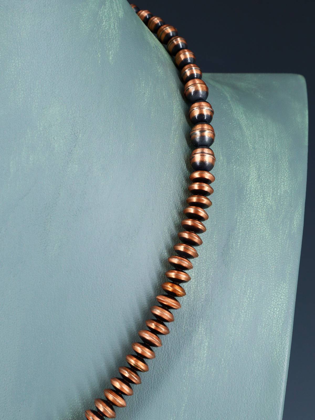 Collier de perles en argent sterling à brin unique de bijoux Navajo de 18 po
